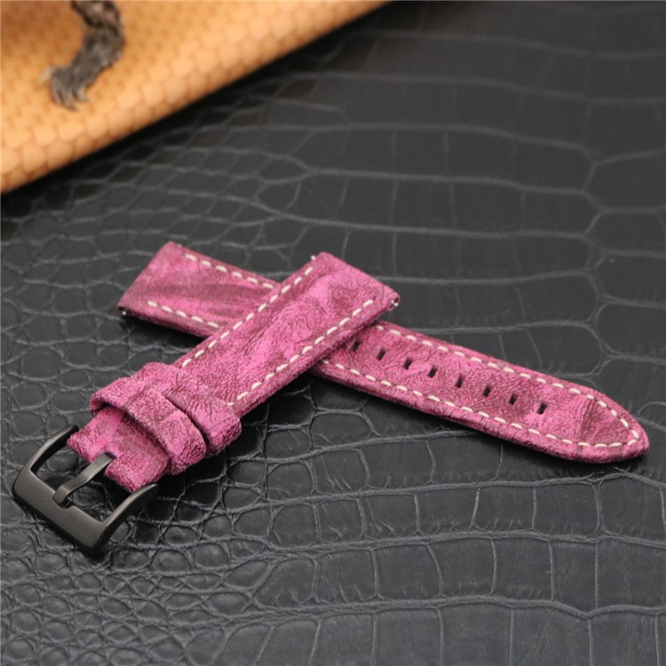 PU Leather Stainless Steel Wrist Watch Strap Bracelet Replacement (20mm) for Fossil Q Venture - Rose-8