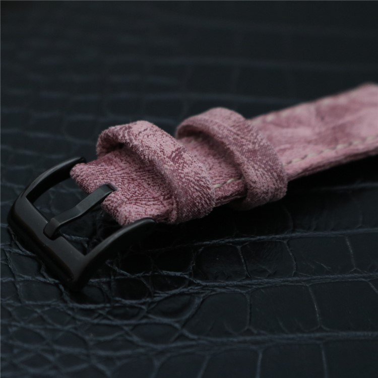 Stylish Retro PU Leather Watch Strap (22mm) for Fossil Q Venture - Pink-4