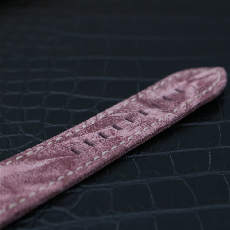 Stylish Retro PU Leather Watch Strap (22mm) for Fossil Q Venture - Pink-5