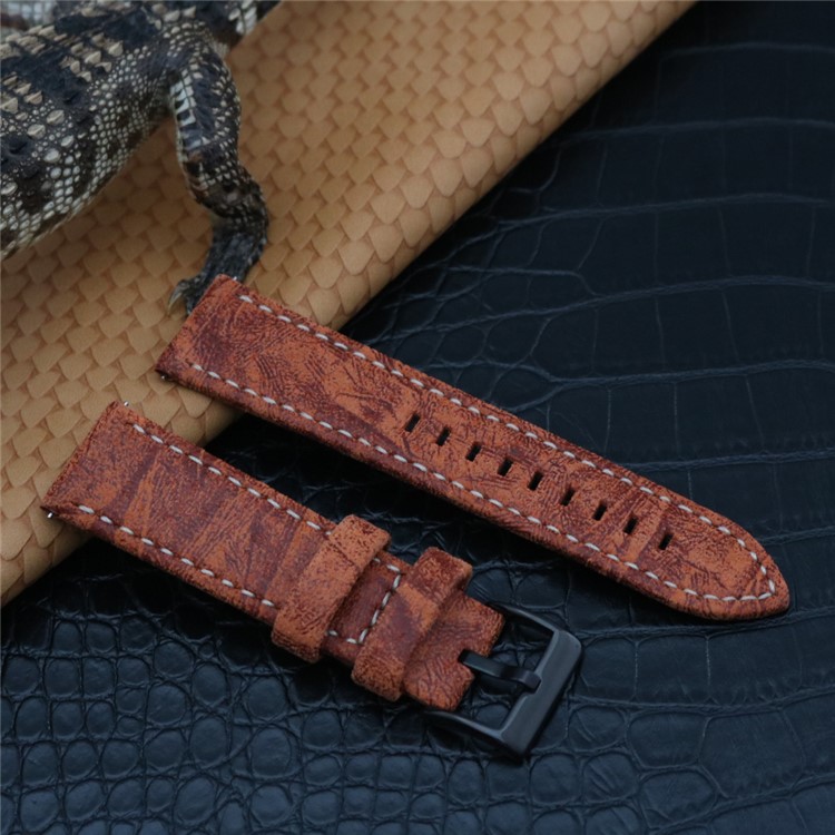 Classic Retro PU Leather Wrist Watch Strap (22mm) for Fossil Q Venture - Ornage-1