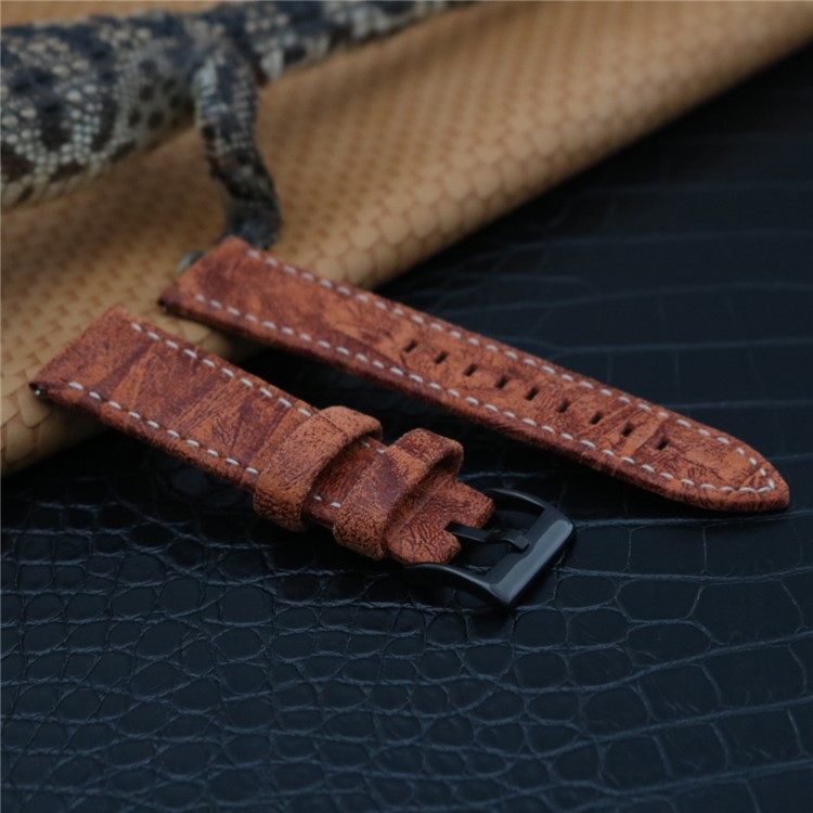 Classic Retro PU Leather Wrist Watch Strap (22mm) for Fossil Q Venture - Ornage-2
