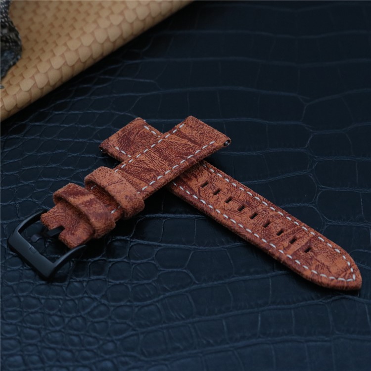 Classic Retro PU Leather Wrist Watch Strap (22mm) for Fossil Q Venture - Ornage-3