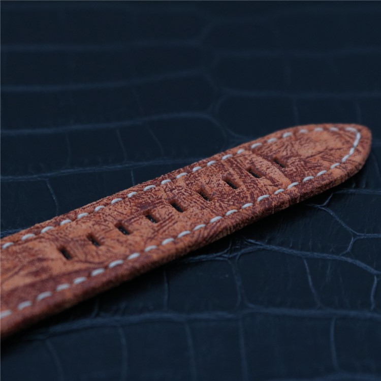 Classic Retro PU Leather Wrist Watch Strap (22mm) for Fossil Q Venture - Ornage-5