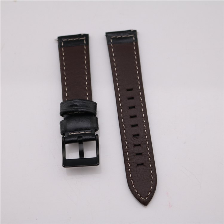 Stylish PU Leather Wrist Watch Strap (18mm) for Fossil Q Venture - Black-10