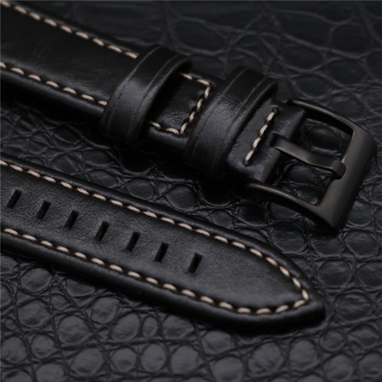 Stylish PU Leather Wrist Watch Strap (18mm) for Fossil Q Venture - Black-4