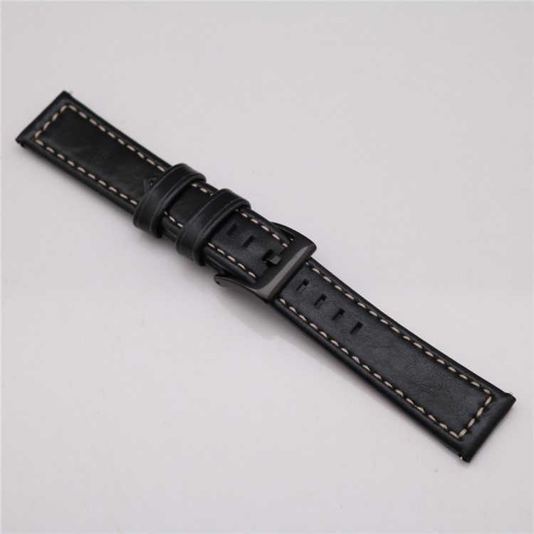 Stylish PU Leather Wrist Watch Strap (18mm) for Fossil Q Venture - Black-6