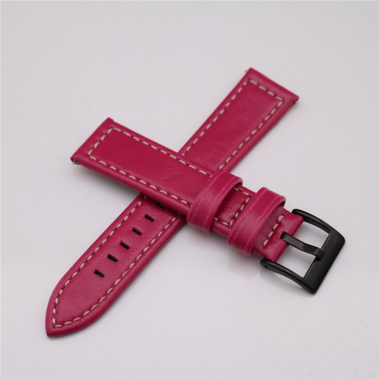 Stylish PU Leather Wrist Watch Band (18mm) for Fossil Q Venture - Rose-6