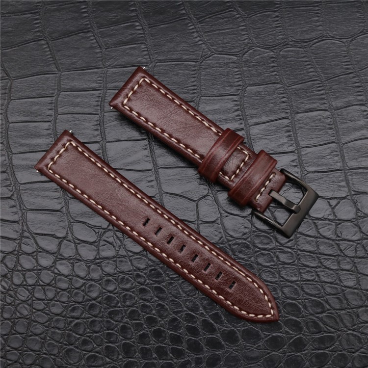 Stylish PU Leather Wrist Watch Band Replacement (18mm) for Fossil Q Venture - Brown-1