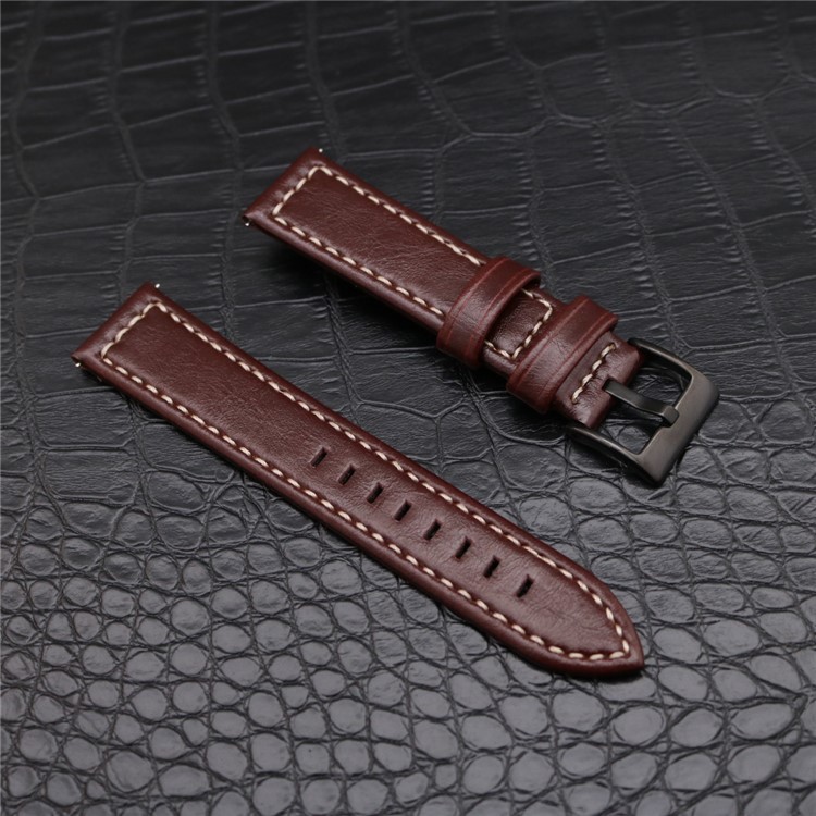 Stylish PU Leather Wrist Watch Band Replacement (18mm) for Fossil Q Venture - Brown-2