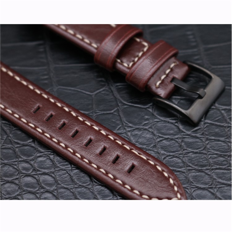 Stylish PU Leather Wrist Watch Band Replacement (18mm) for Fossil Q Venture - Brown-3