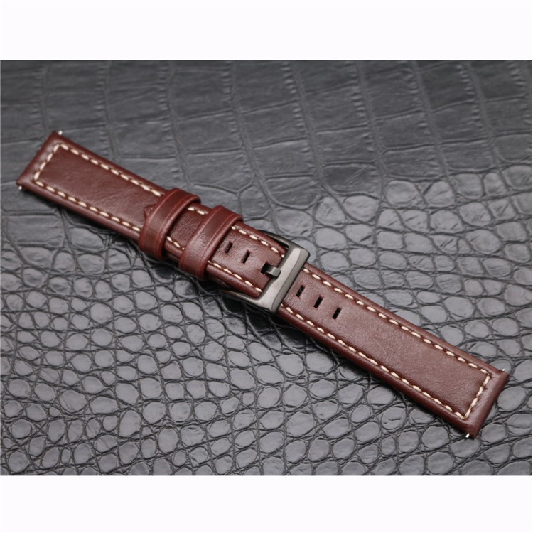 Stylish PU Leather Wrist Watch Band Replacement (18mm) for Fossil Q Venture - Brown-5