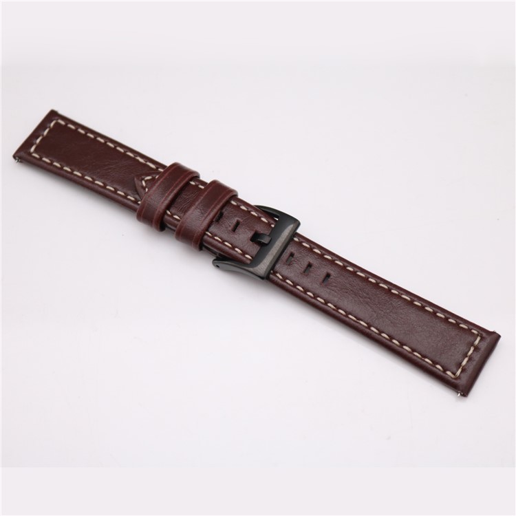 Stylish PU Leather Wrist Watch Band Replacement (18mm) for Fossil Q Venture - Brown-6