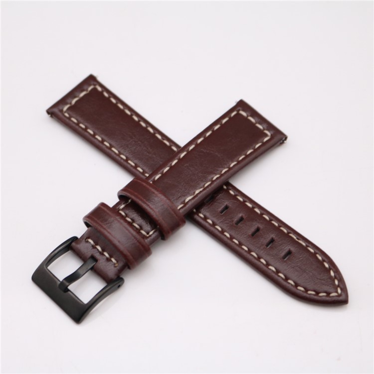 Stylish PU Leather Wrist Watch Band Replacement (18mm) for Fossil Q Venture - Brown-9