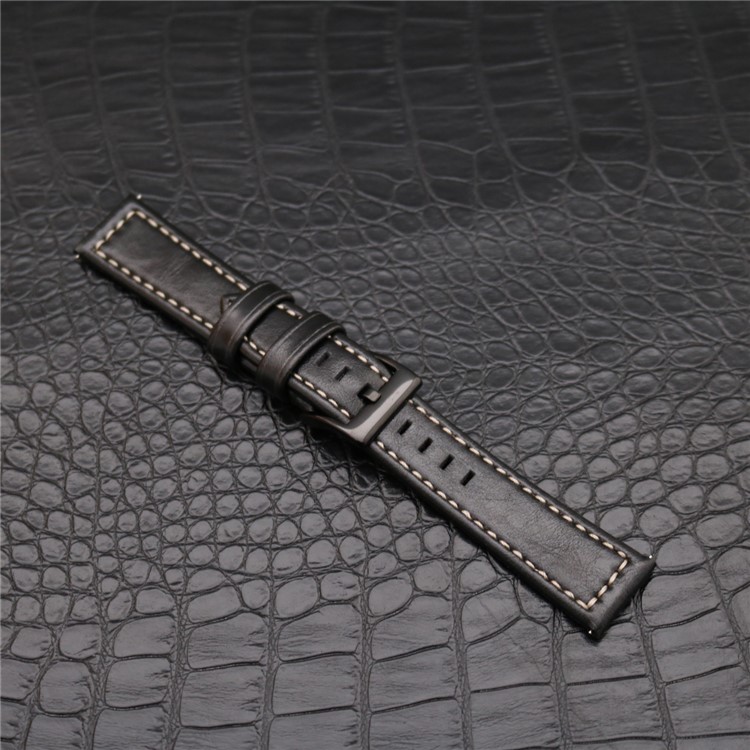 Stylish PU Leather Wrist Watch Strap (20mm) for Fossil Q Venture - Black-5