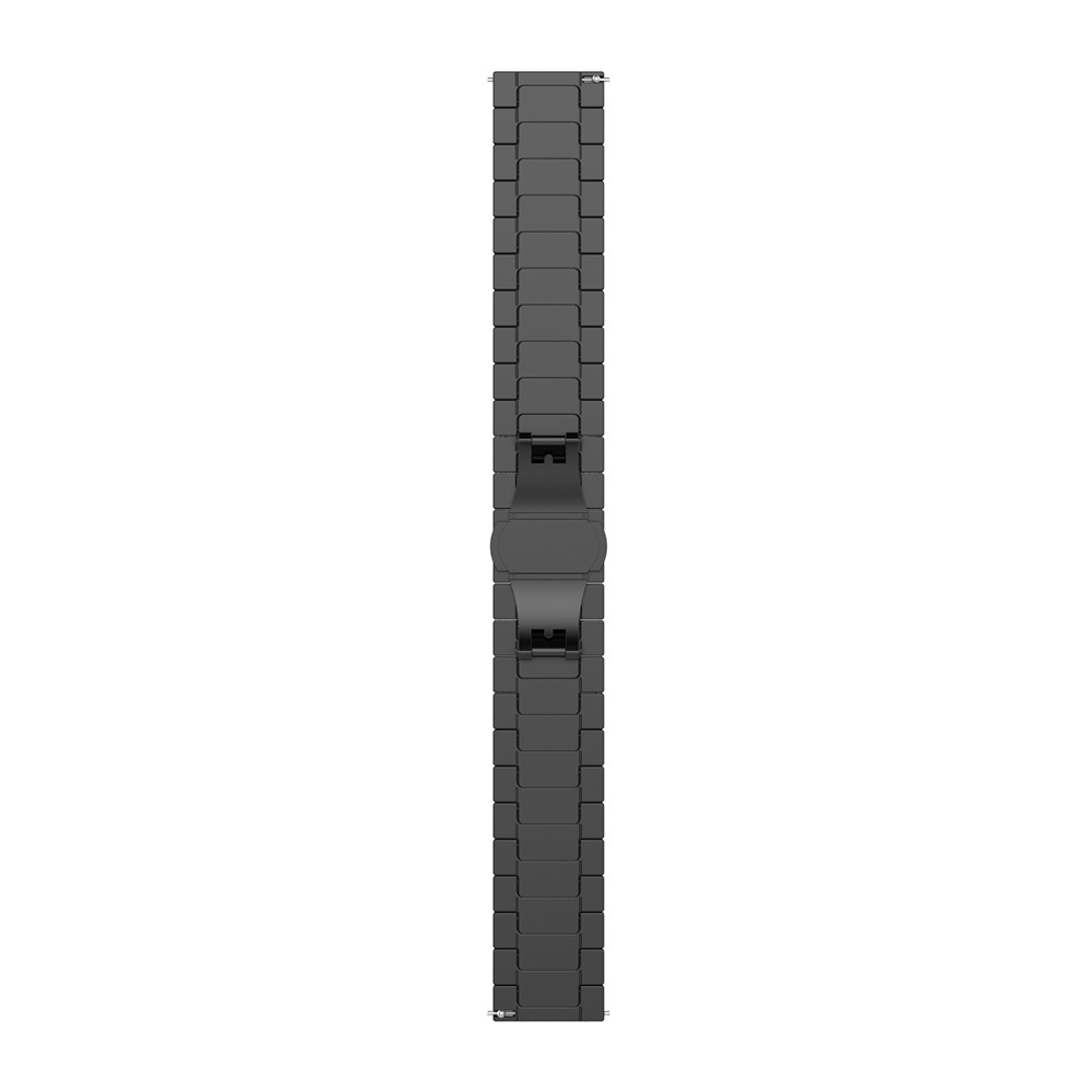 23mm Stainless Steel Butterfly Buckle Watch Strap for Fitbit Versa - Black-2