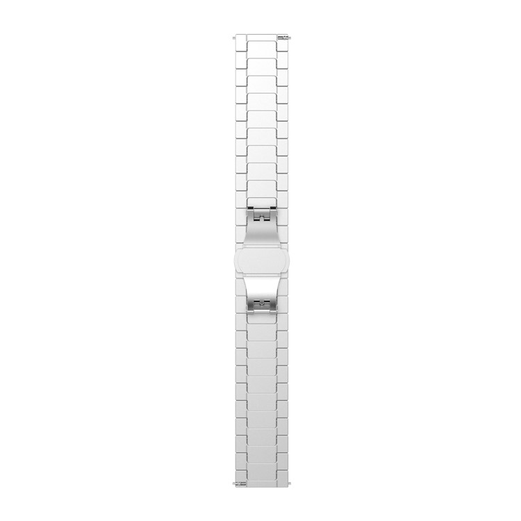 23mm Stainless Steel Butterfly Buckle Watch Band for Fitbit Versa - Silver-4
