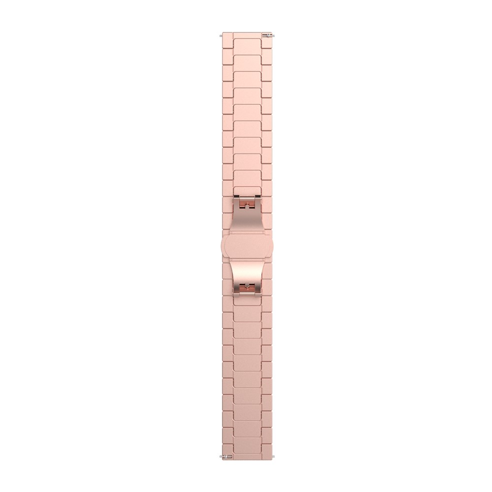 23mm Stainless Steel Butterfly Buckle Watch Strap Replacement for Fitbit Versa - Rose Gold-3