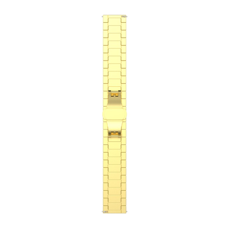 23mm Stainless Steel Butterfly Buckle Watch Band Replacement for Fitbit Versa - Gold-3