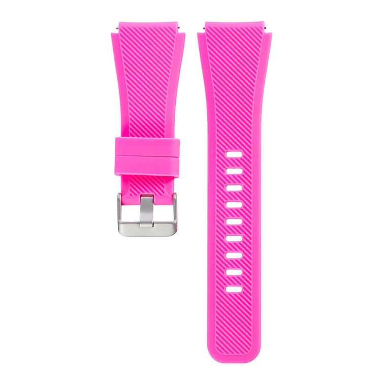 Twill Texture Silicone Watchband for Fossil Q Marshal Gen 2 - Rose / Size: L-3