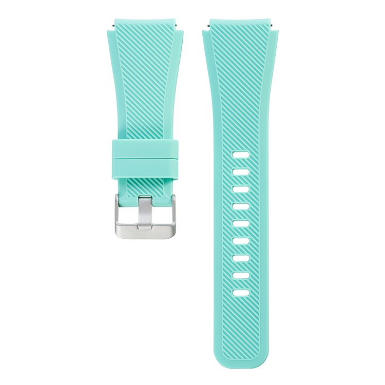 Remplacement De La Sangle De Montre De Silicone De Texture Sergé Pour Fossil Q Maréchal Gen 2 - Cyan / Taille L-3