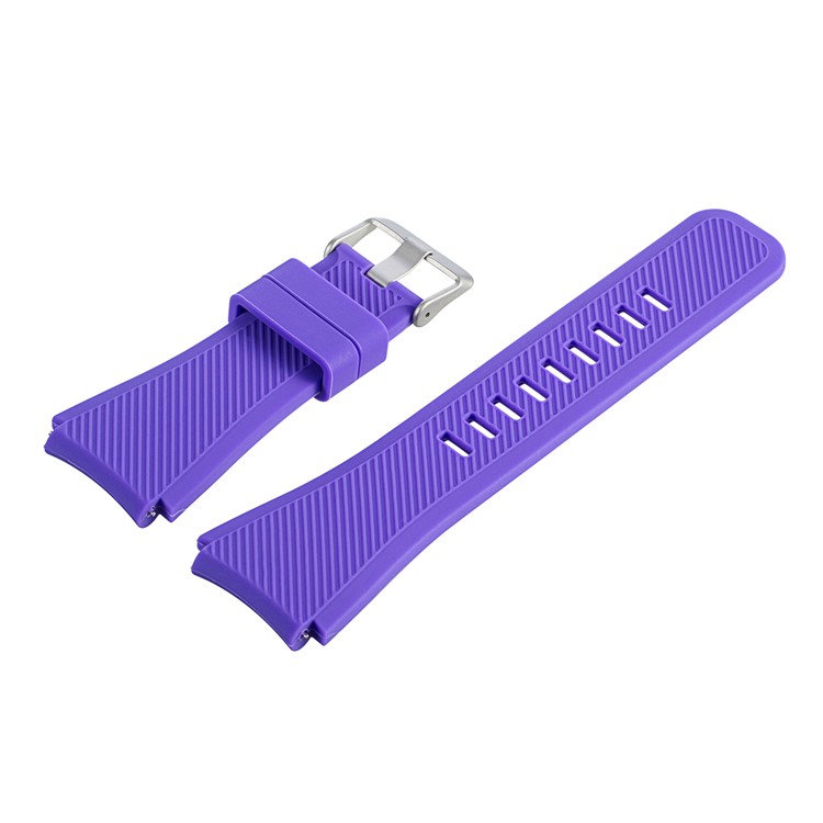 Twill Текстура Силиконовые Часы Спортивный Браслет Для Ископаемого Q Маршала Gen 2 - Пурпурный / Размер: L-4