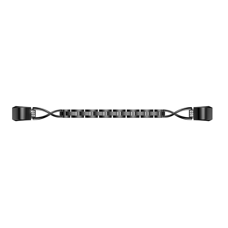 X-shape Diamond Decor Alloy Watch Band for Fitbit Alta - Black-2