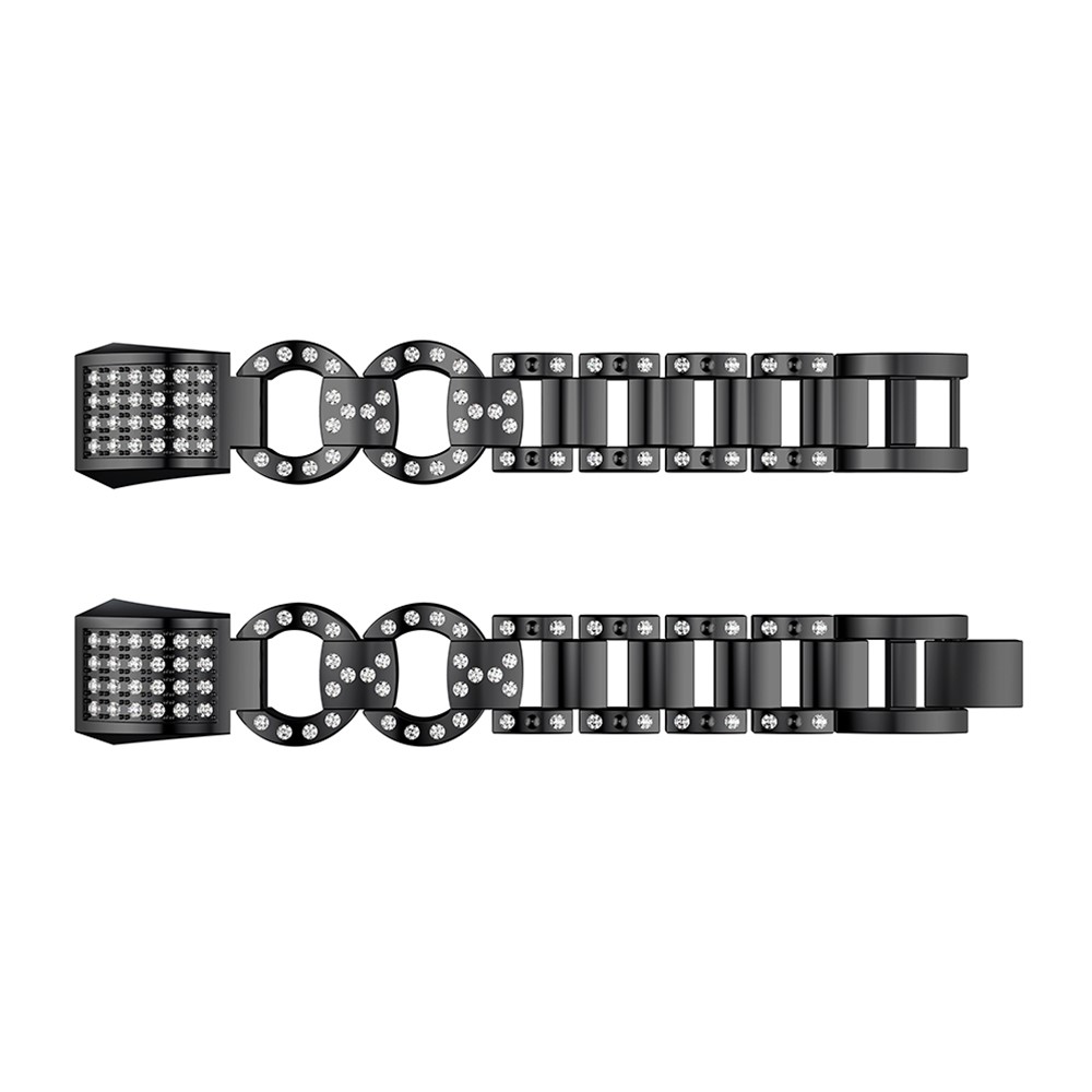 8-shape Rhinestone Decor Alloy Watch Band for Fitbit Alta - Black-2