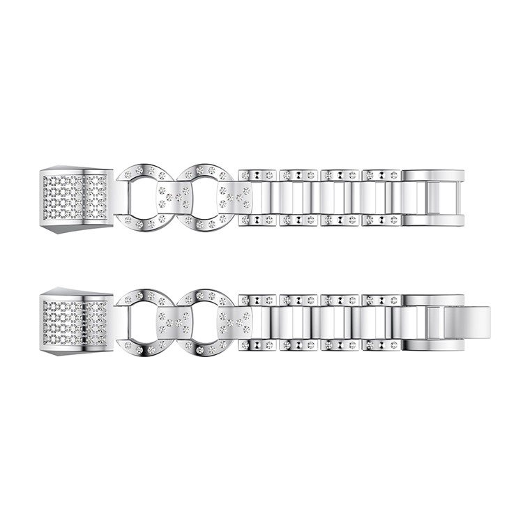 8-shape Rhinestone Decor Alloy Watch Strap for Fitbit Alta - Silver-2