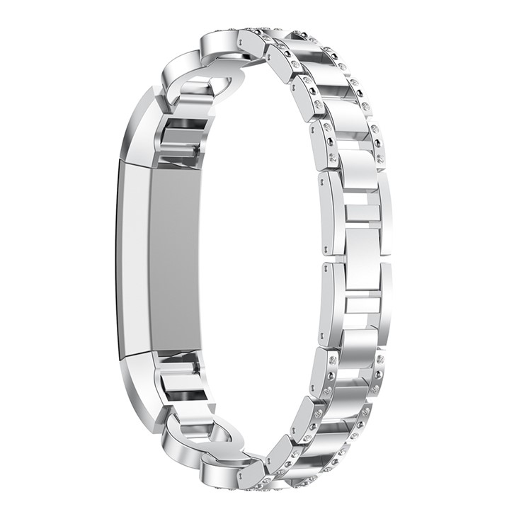 8-shape Rhinestone Decor Alloy Watch Strap for Fitbit Alta - Silver-3