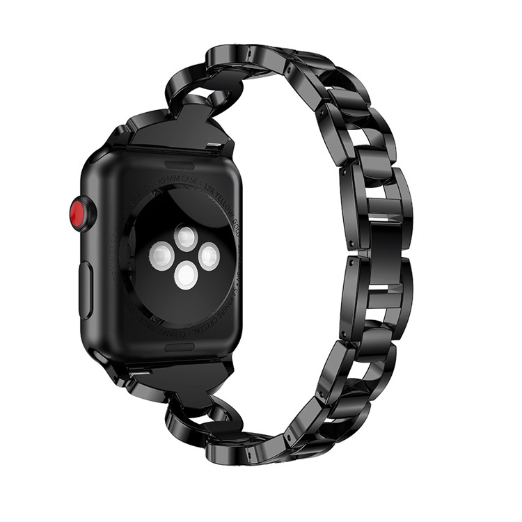 8-shape Rhinestone Decor Alloy Watch Band for Apple Watch Series 3/2/1 42mm - Black-3