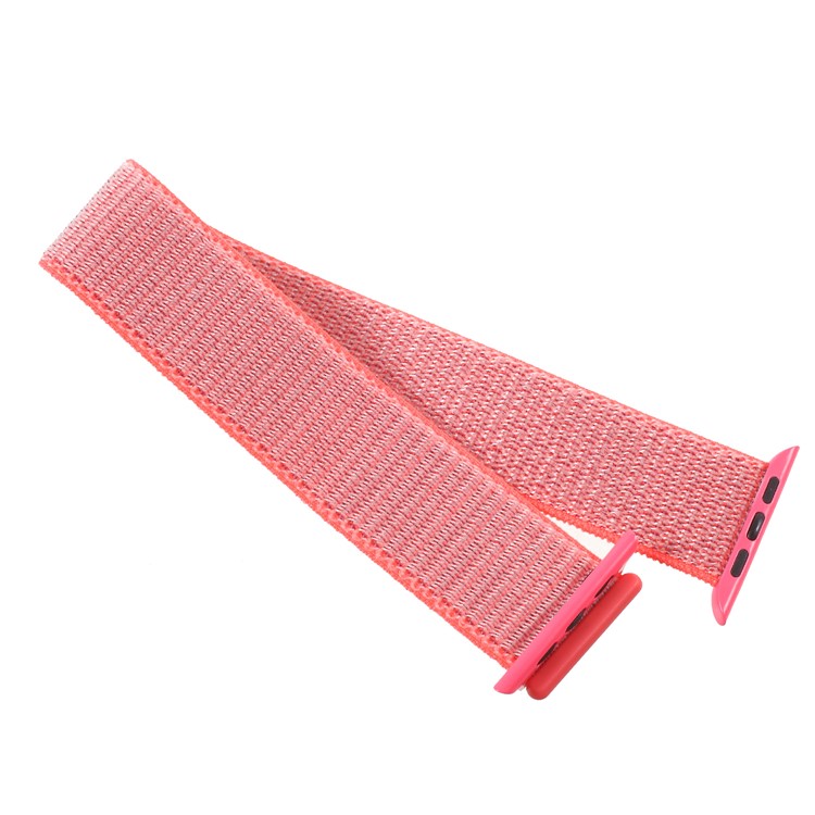 Velcro Magnetic Nylon Wristwatch Strap for Apple Watch Series 5 4 40mm, Series 3 / 2 / 1 38mm - Pink-4