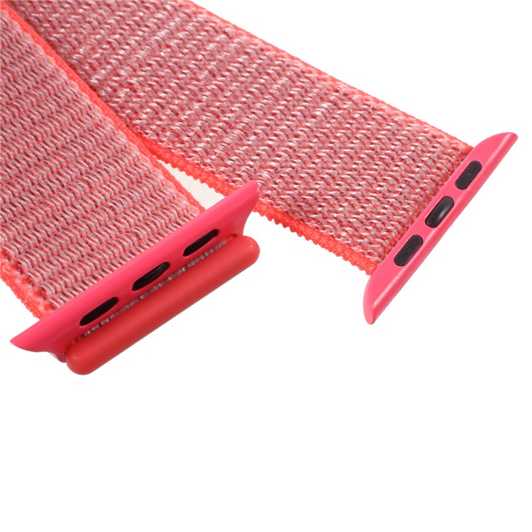 Velcro Magnetic Nylon Wristwatch Strap for Apple Watch Series 5 4 40mm, Series 3 / 2 / 1 38mm - Pink-5