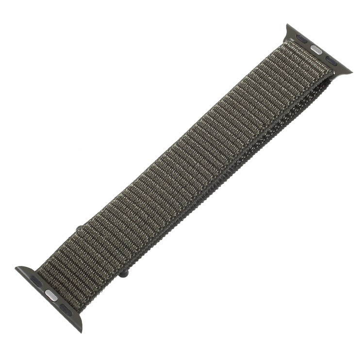 Velcro Magnetic Nylon Wristwatch Band for Apple Watch Series 4 40mm, Series 3 / 2 / 1 38mm - Army Green-2