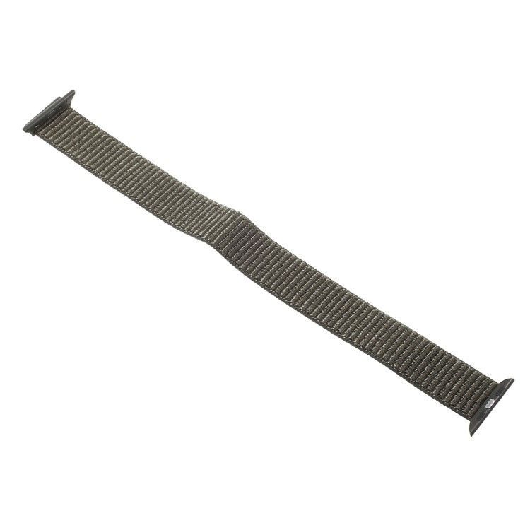 Velcro Magnetic Nylon Wristwatch Band for Apple Watch Series 4 40mm, Series 3 / 2 / 1 38mm - Army Green-4