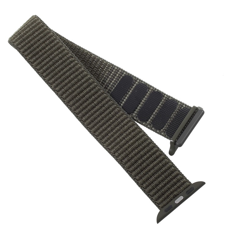 Velcro Magnetic Nylon Wristwatch Band for Apple Watch Series 4 40mm, Series 3 / 2 / 1 38mm - Army Green-5