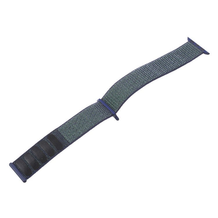 Velcro Magnetic Nylon Wristwatch Strap Replacement for Apple Watch Series 4 40mm, Series 3 / 2 / 1 38mm - Dark Blue-3