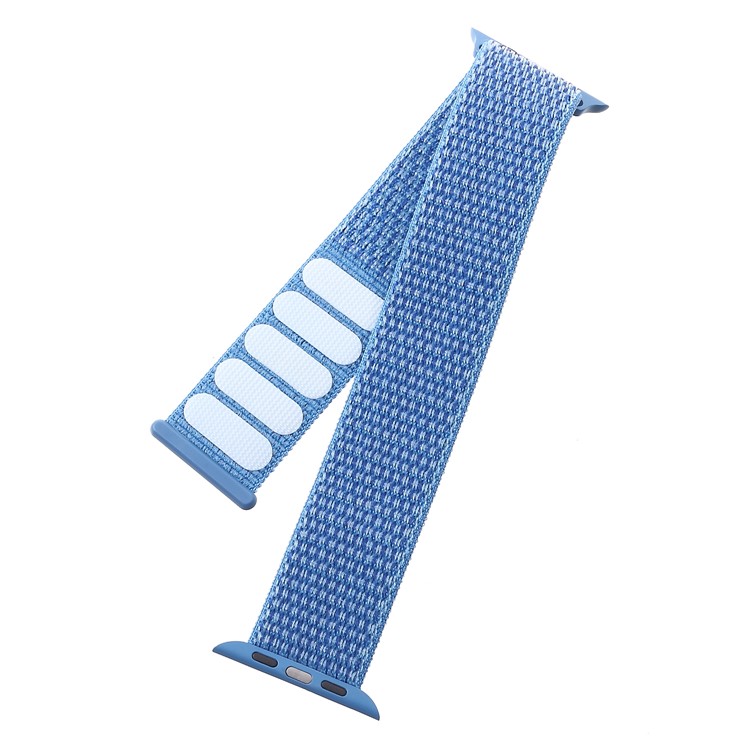 Velcro Magnetic Nylon Watch Band for Apple Watch Series 5 4 44mm, Series 3 / 2 / 1 42mm - Baby Blue-5