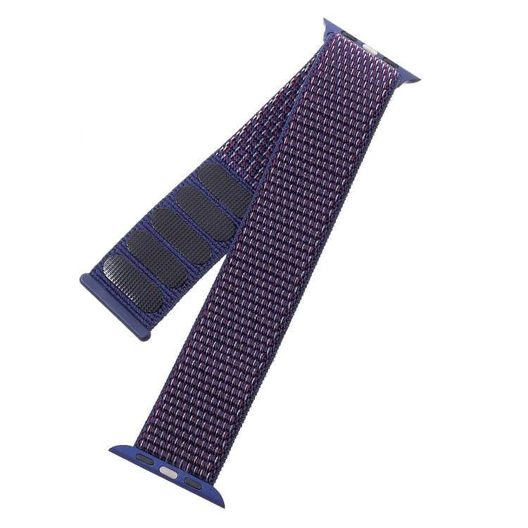 Velcro Magnetic Nylon Watch Band for Apple Watch Series 4 44mm, Series 3 / 2 / 1 42mm - Purple-6