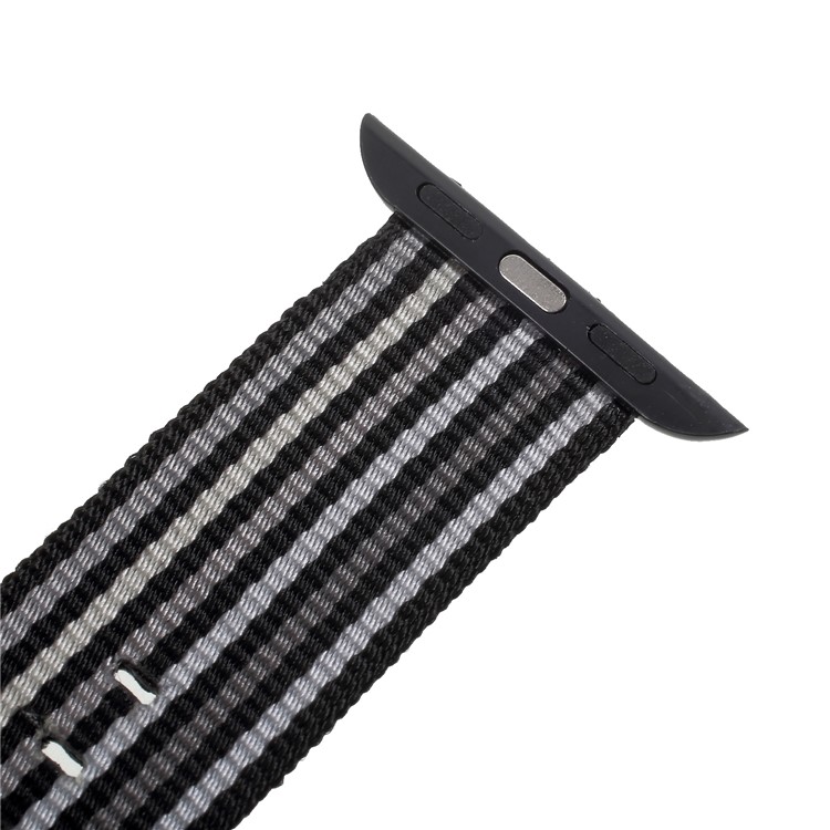 Metal Buckle Nylon Watch Band for Apple Watch Series 4 40mm, Series 3 / 2 / 1 38mm - Black-6