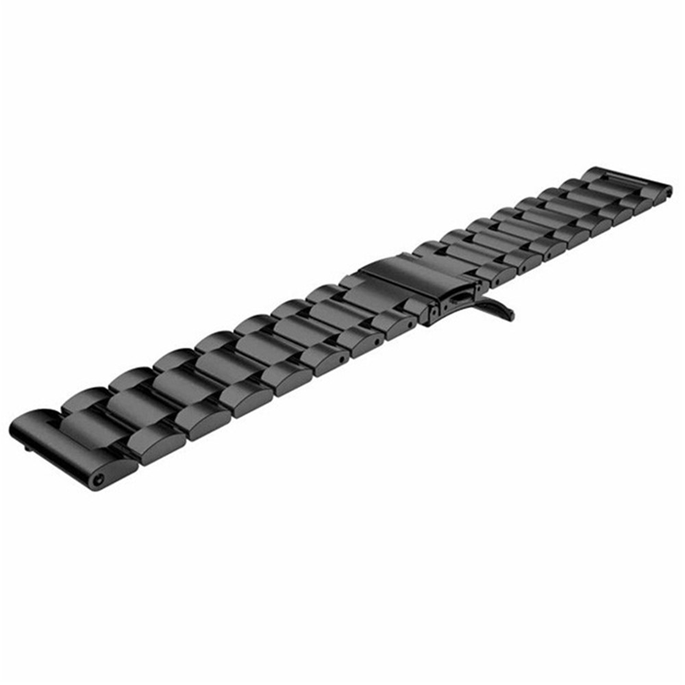 Luxo Três Contas De Aço Inoxidável Cinta De Metal Com Fecho Dobrável Para Huawei Assistir 2 - Preto-5