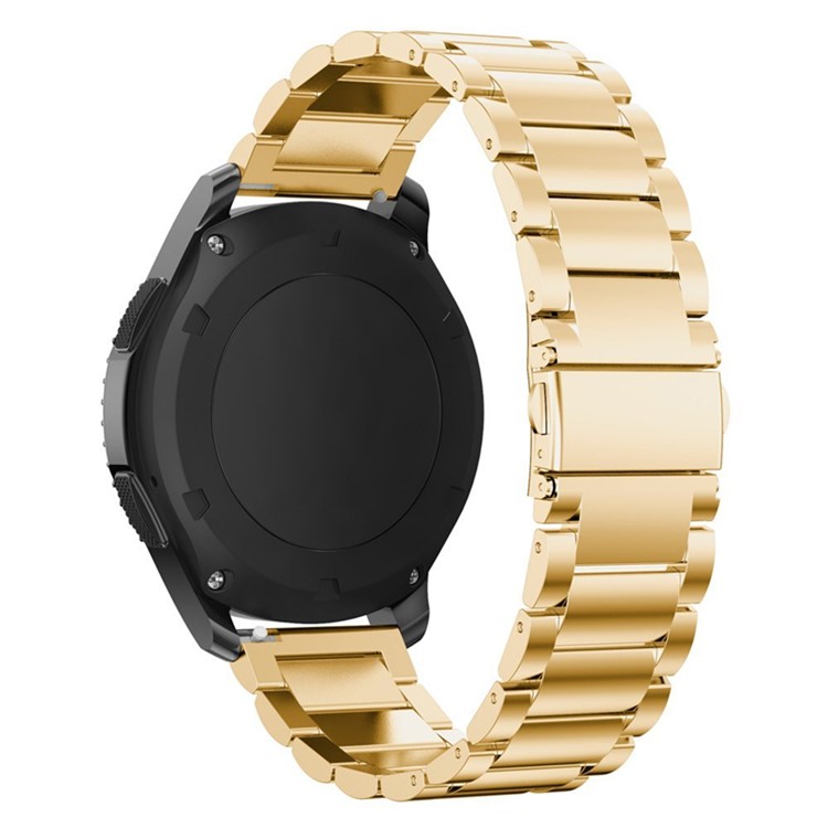 Remplacement De Bande De Montre En Métal En Acier Inoxydable Trois Perles De Luxe Avec Boucle Déployante Pour Huawei Montre 2 - Or-1