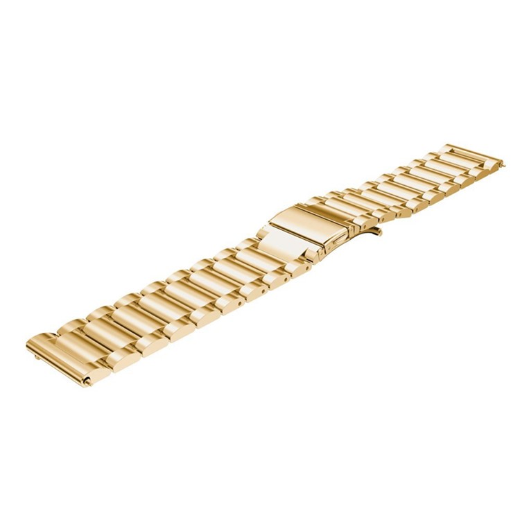Remplacement De Bande De Montre En Métal En Acier Inoxydable Trois Perles De Luxe Avec Boucle Déployante Pour Huawei Montre 2 - Or-2