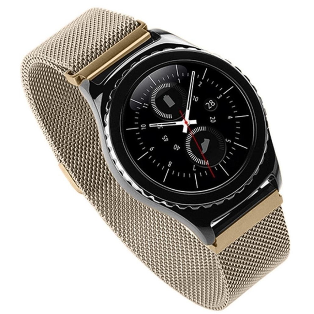 Magnetic Milanese Loop Metal Watch Bracelet for Huawei Watch 2 - Champagne Gold-4