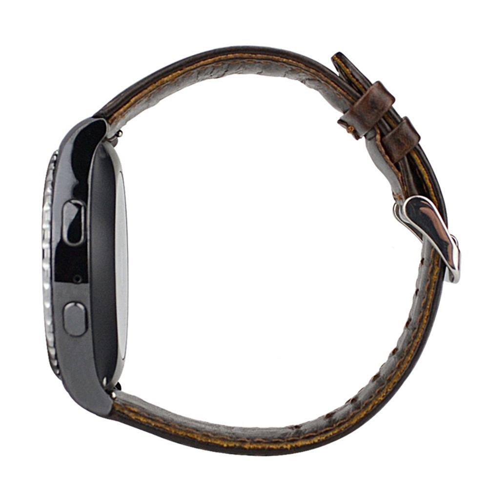 Pulseira De Relógio De Couro Genuíno Cavalo Louco Para Huawei Assistir 2 - Café-6