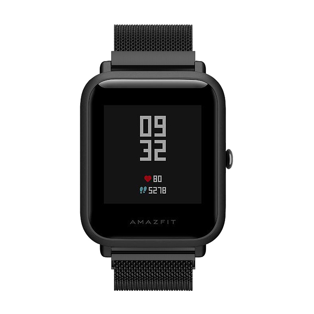 Magnetic Milanese Stainless Steel Woven Watch Wrist Band for Huami Amazfit Smart Watch Youth Edition - Black-3
