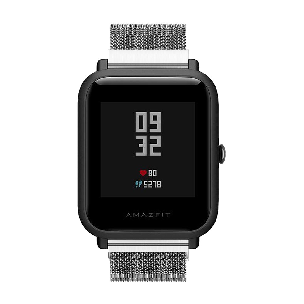 Magnetic Milanese Stainless Steel Woven Watch Strap Replacement for Huami Amazfit Smart Watch Youth Edition - Silver-3
