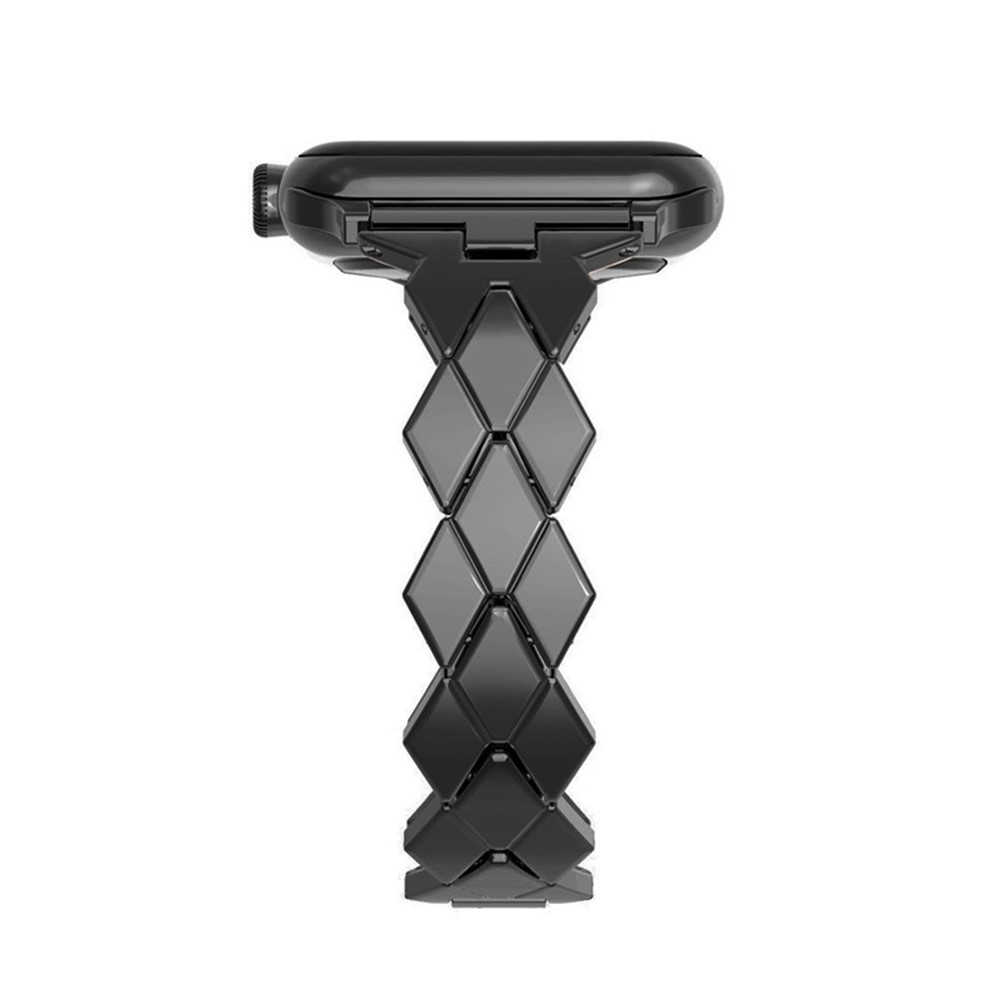 O Rhombus Deu Forma À Substituição De Zinco Da Faixa De Relógio Da Liga Para A Série 3/2/1 38mm Do Relógio Da Maçã - Preto-4
