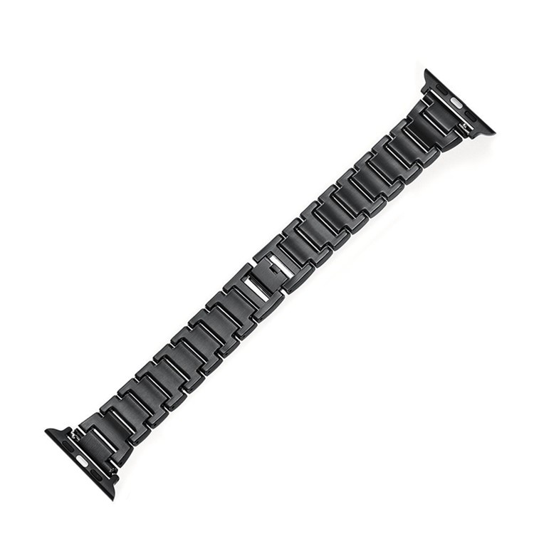 Faixa De Relógio De Metal S-padrão De Diamantes Para Séries De Relógios De Maçã 3/2/1 38mm - Preto-6