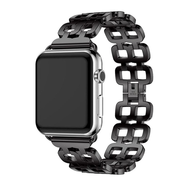 Stainless Steel 8 Shaped Watch Strap for Apple Watch Series 3 / 2 / 1 42mm - Black-2