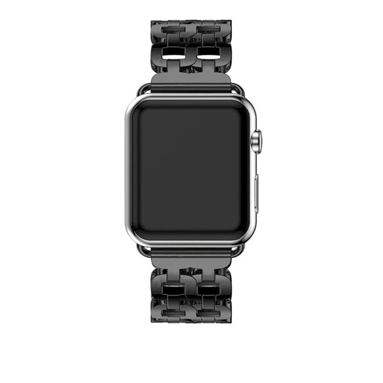 Stainless Steel 8 Shaped Watch Strap for Apple Watch Series 3 / 2 / 1 42mm - Black-4